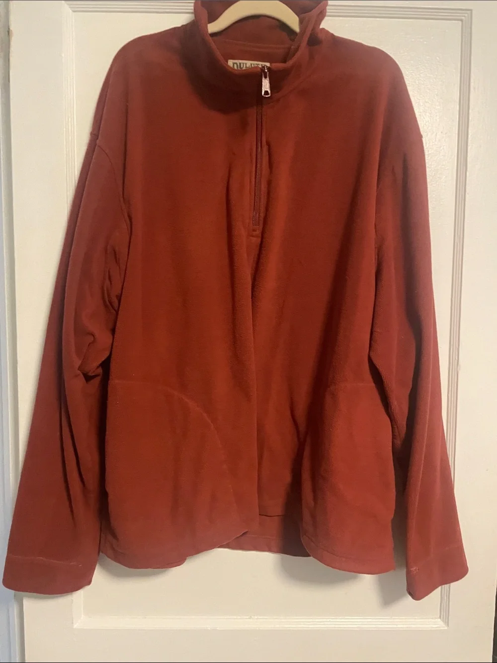 Duluth Trading Co Rust Quarter-Zip Fleece Pullover